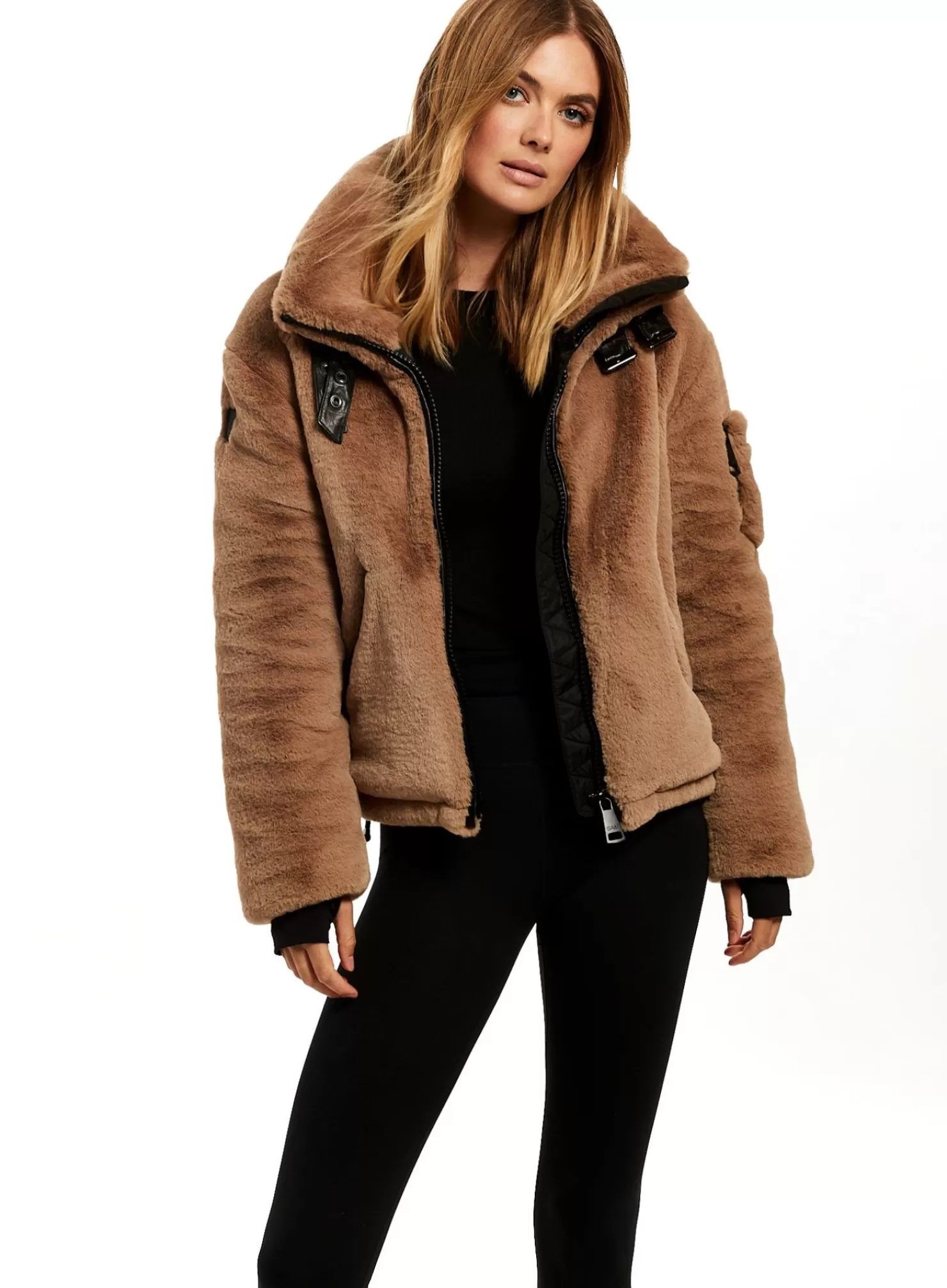 SAM Vegan Leather & Faux Fur | Faux Fur Denver Camel