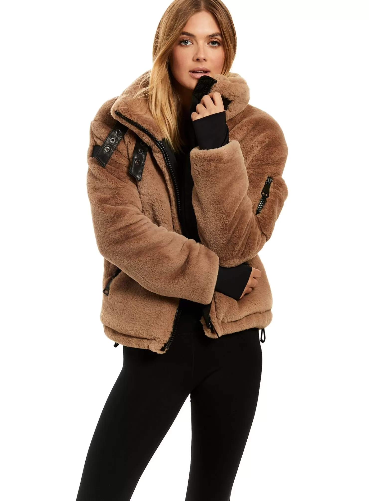 SAM Vegan Leather & Faux Fur | Faux Fur Denver Camel