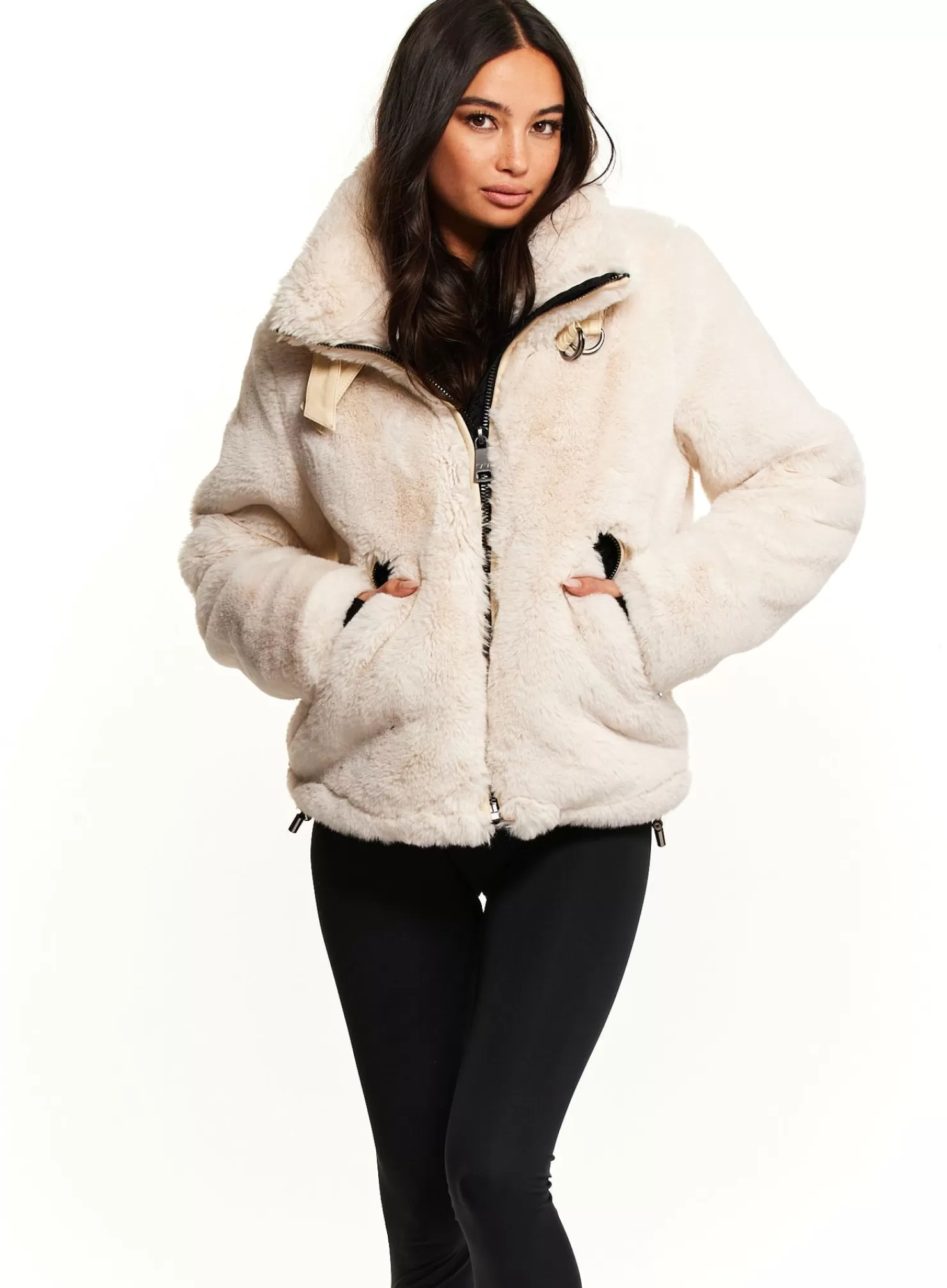 SAM Vegan Leather & Faux Fur | Faux Fur Denver Ivory