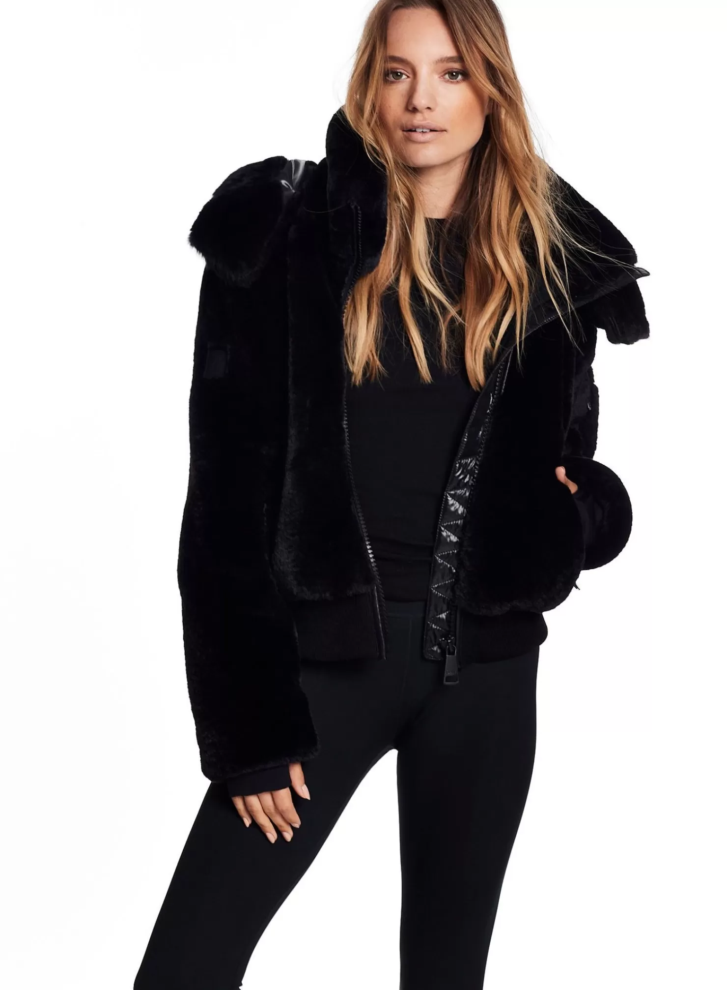 SAM Vegan Leather & Faux Fur | Faux Fur Nala Black