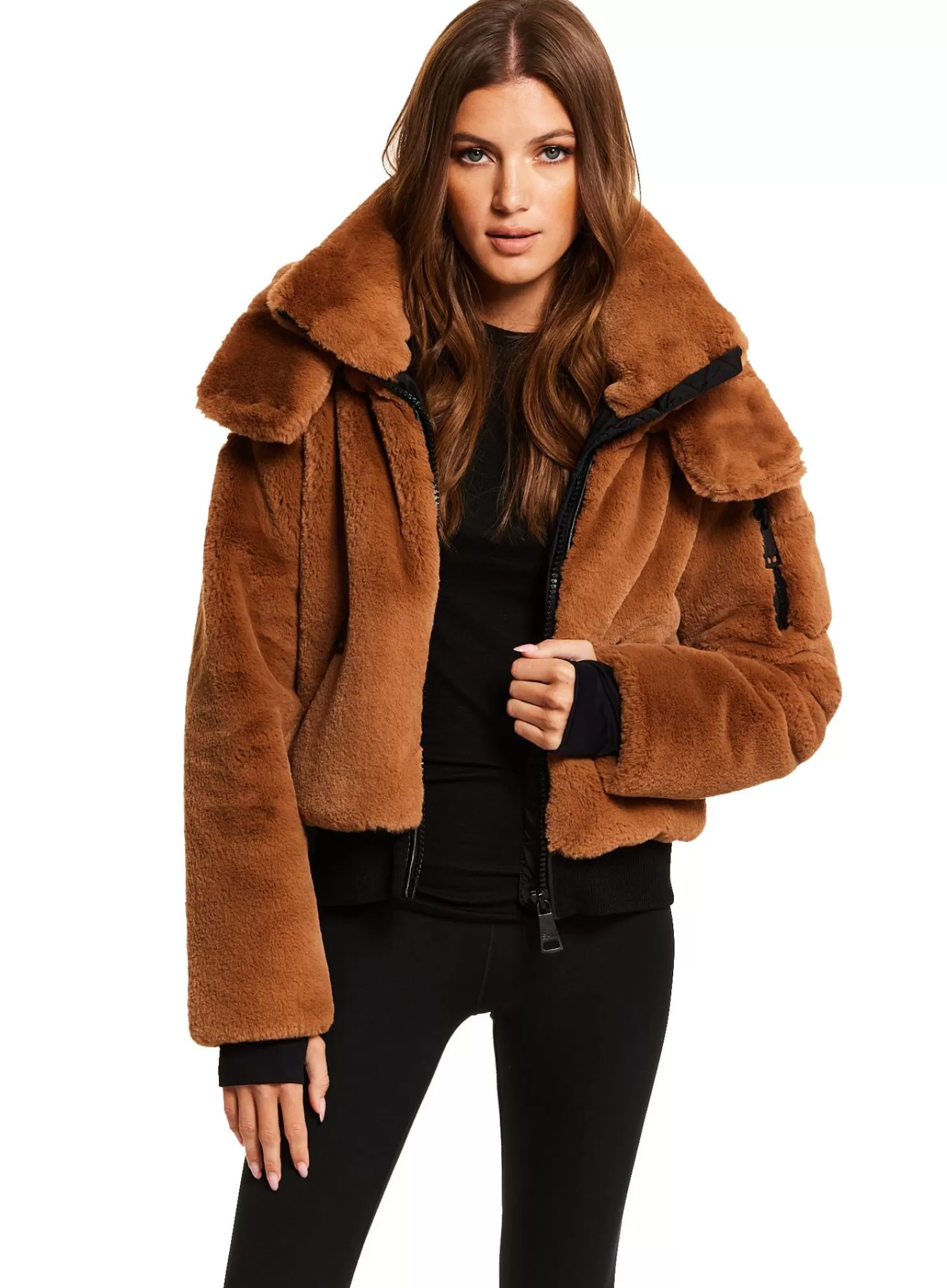 SAM Vegan Leather & Faux Fur | Faux Fur Nala Caramel