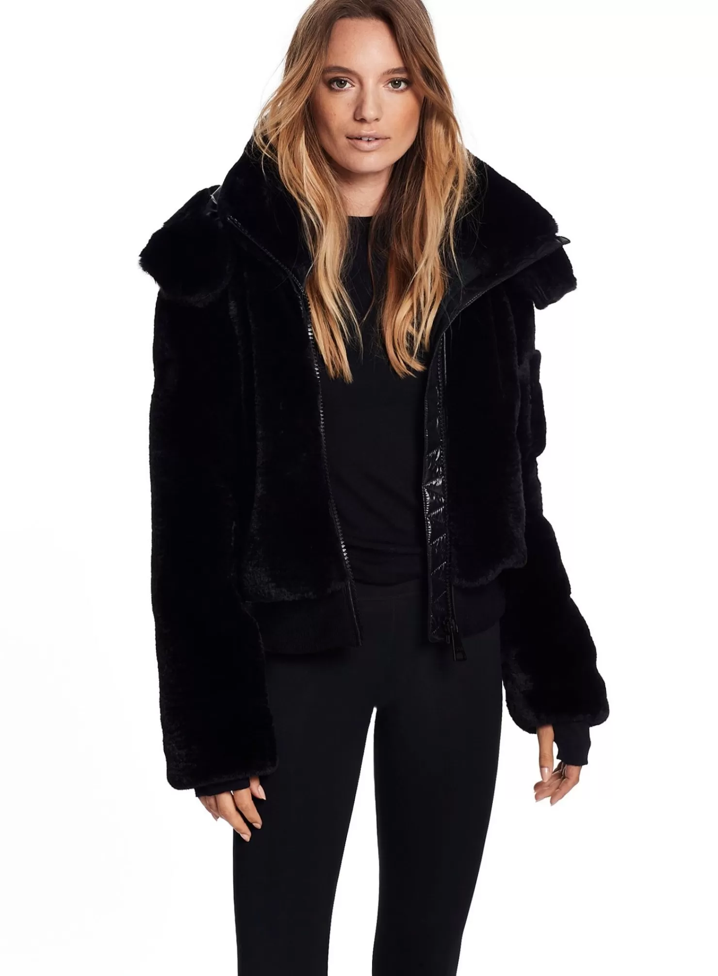 SAM Vegan Leather & Faux Fur | Faux Fur Nala Black