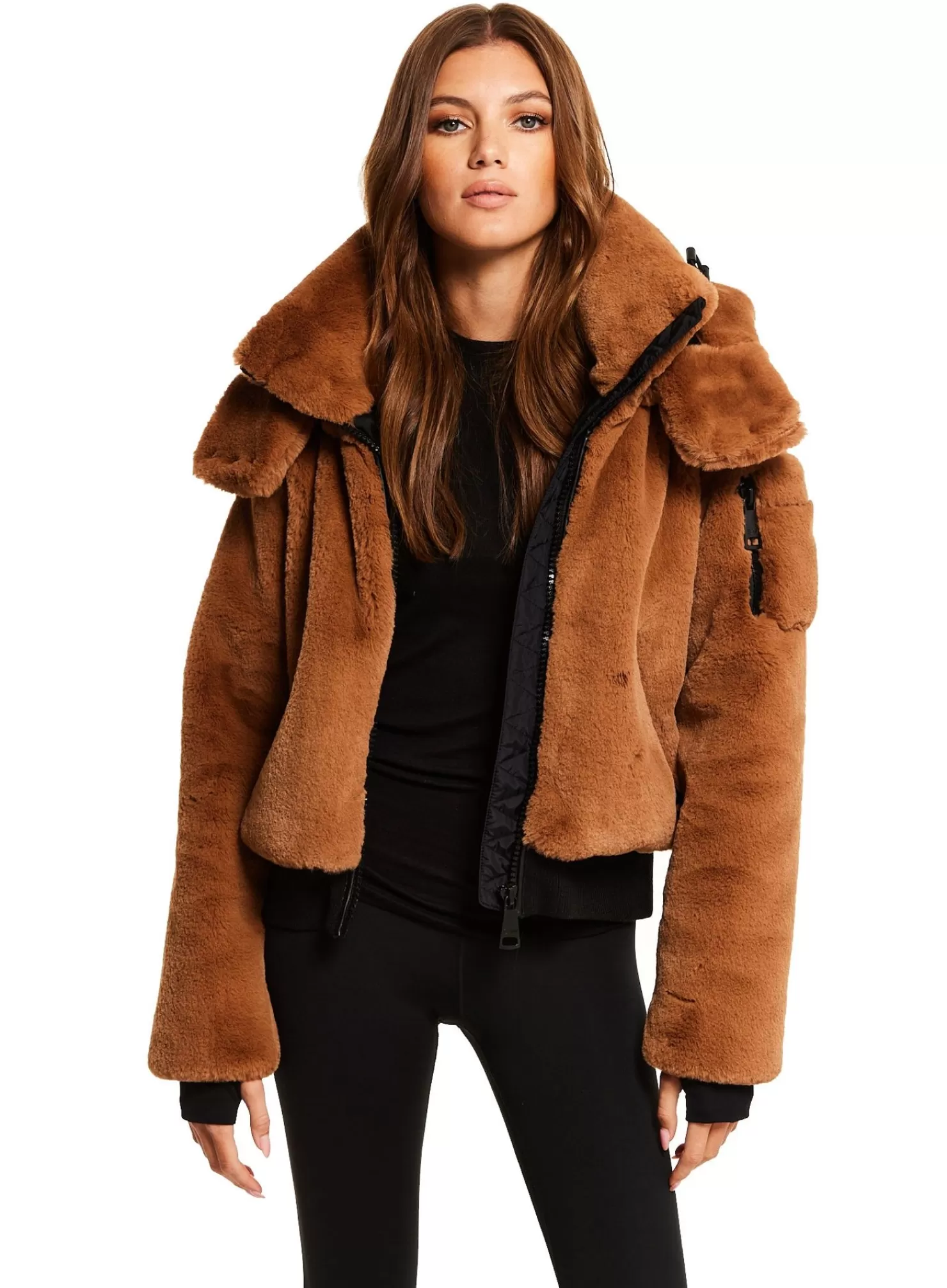 SAM Vegan Leather & Faux Fur | Faux Fur Nala Caramel