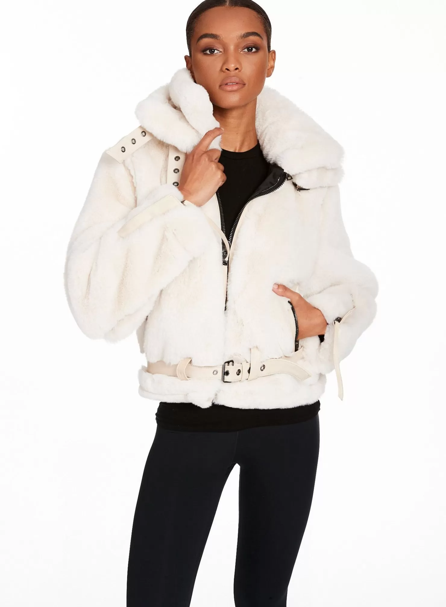 SAM Vegan Leather & Faux Fur | Penelope Ivory