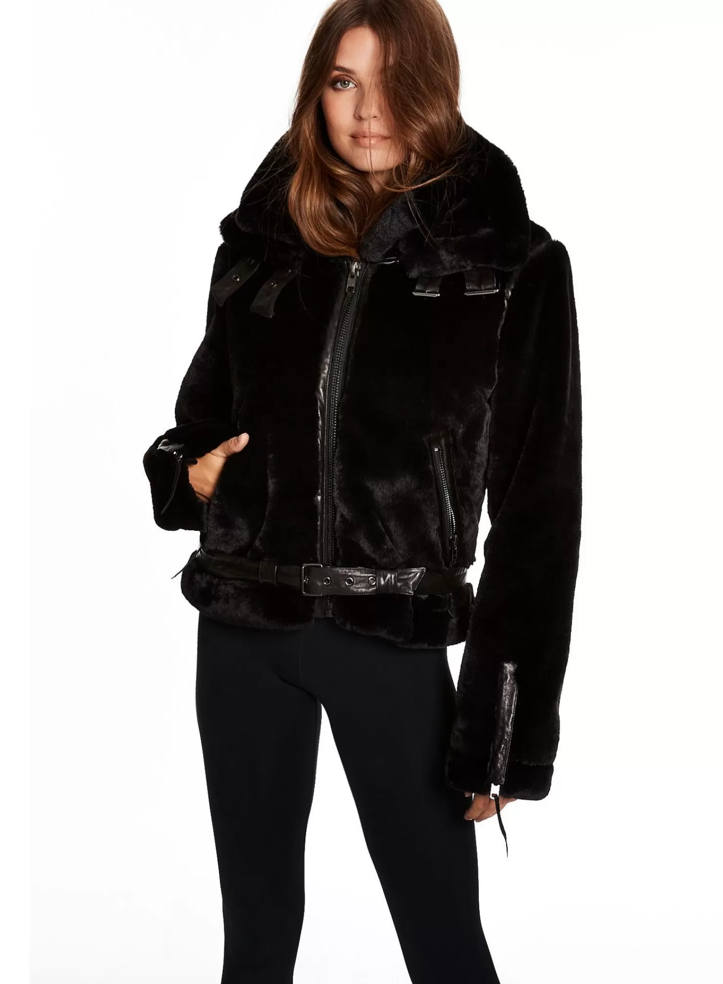 SAM Vegan Leather & Faux Fur | Penelope Black