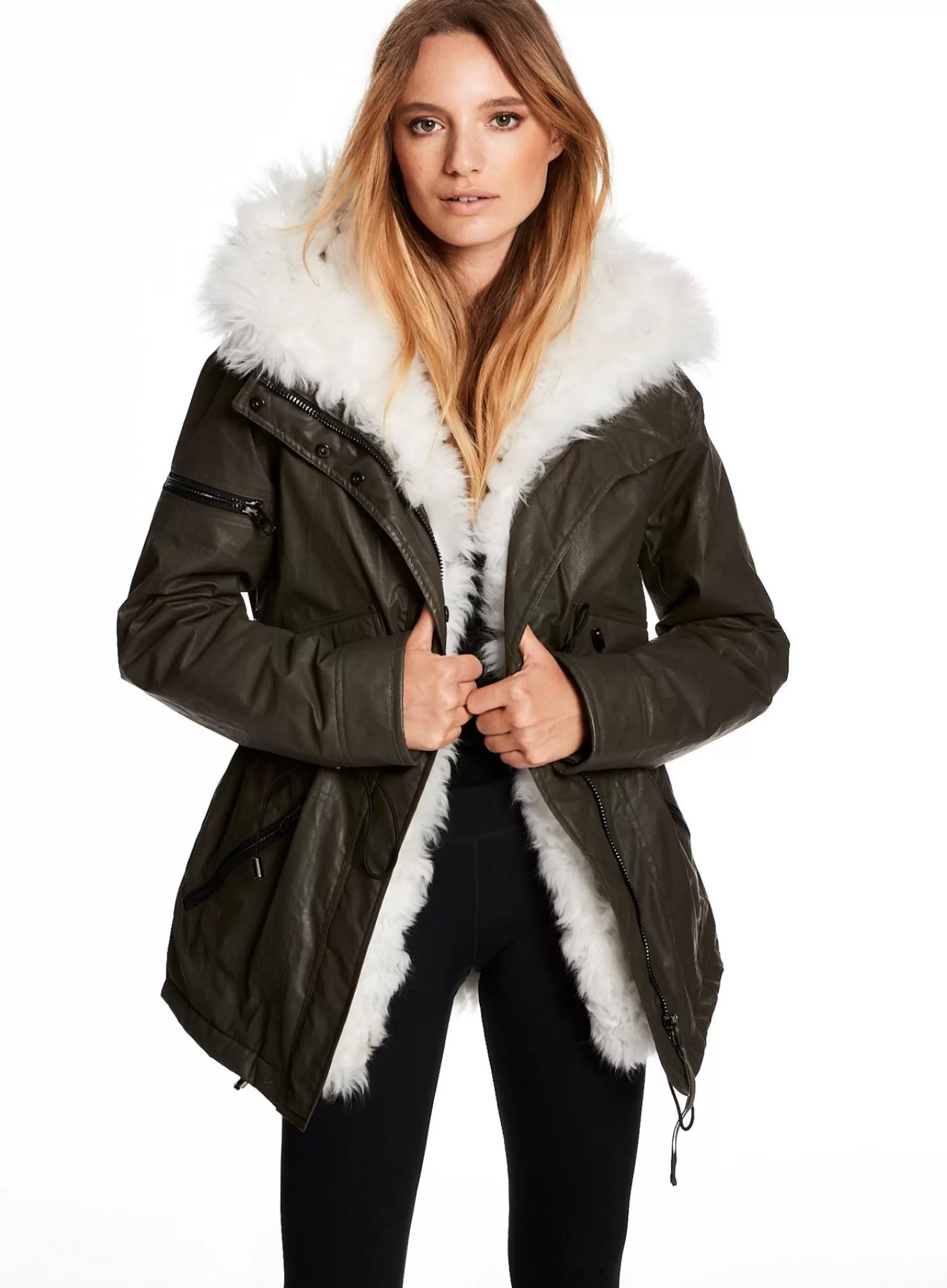 SAM Parkas | Shearling Mini Limelight Military