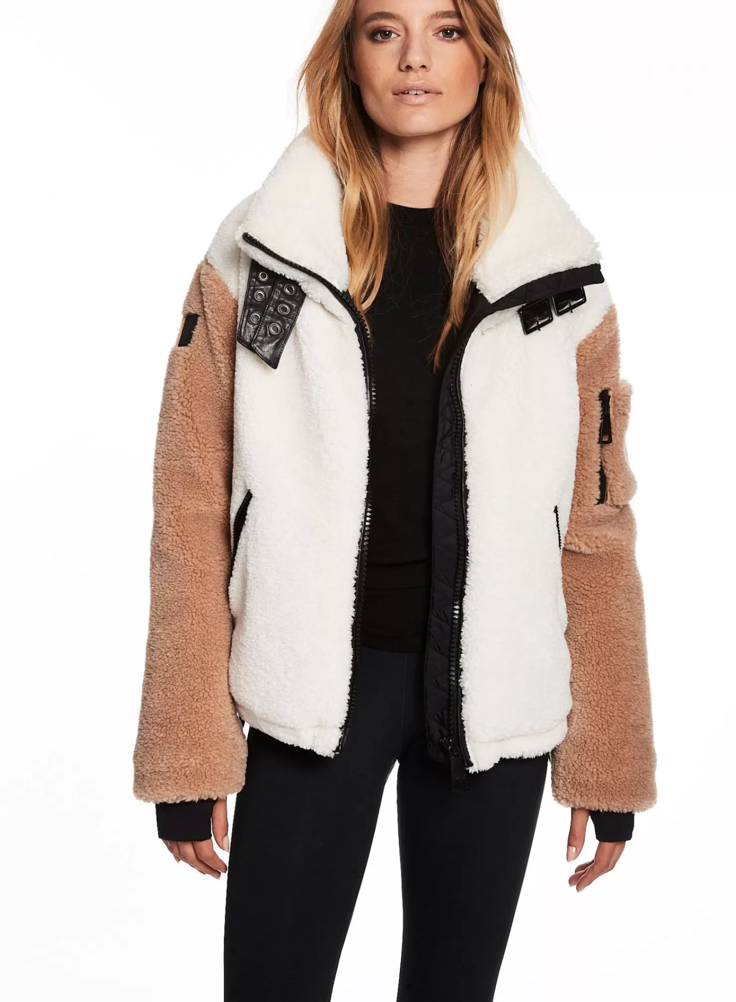 SAM Sherpa Jackets | Sherpa Denver Camel/White