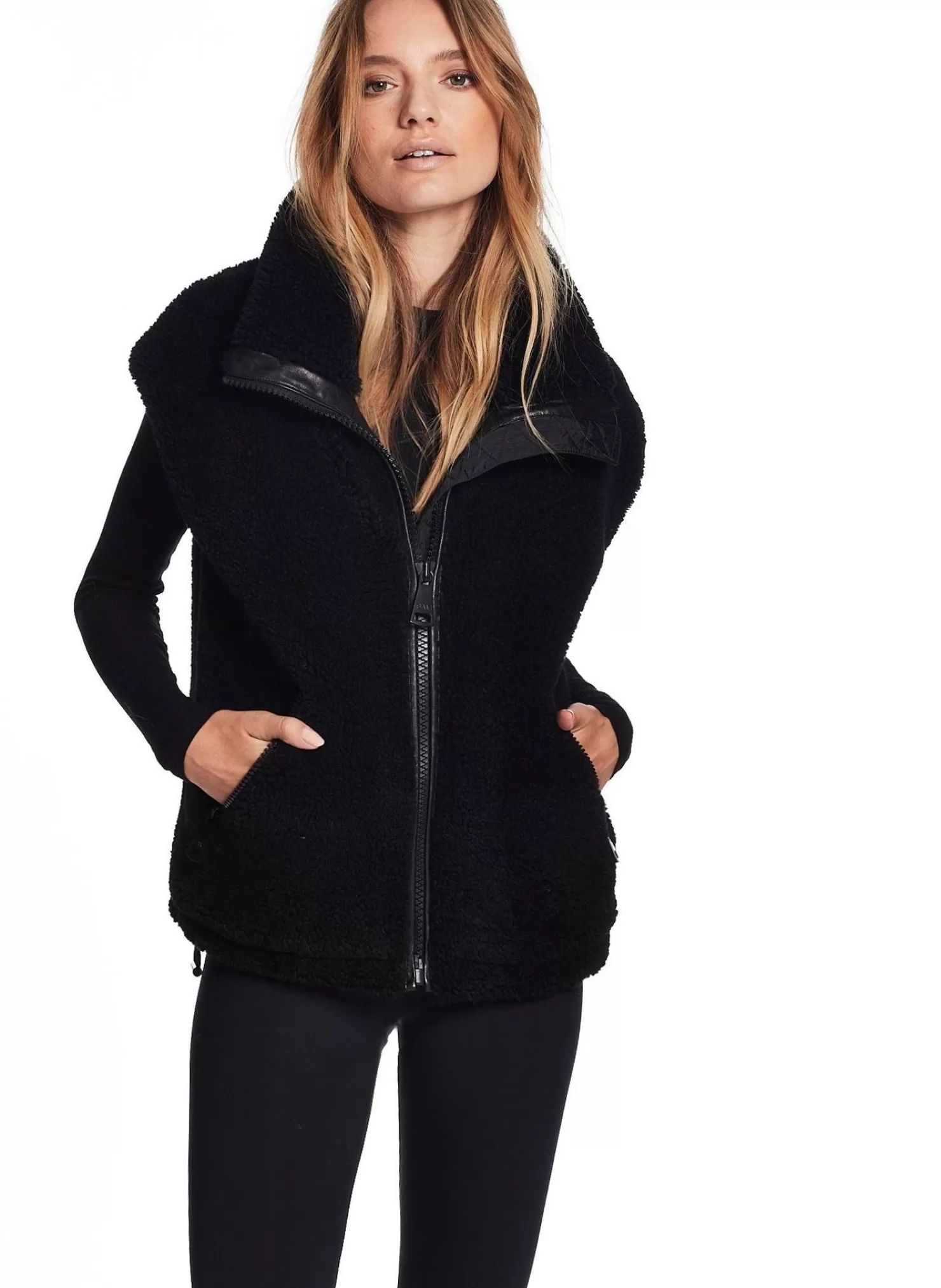 SAM Sherpa Jackets | Sherpa Vest Black