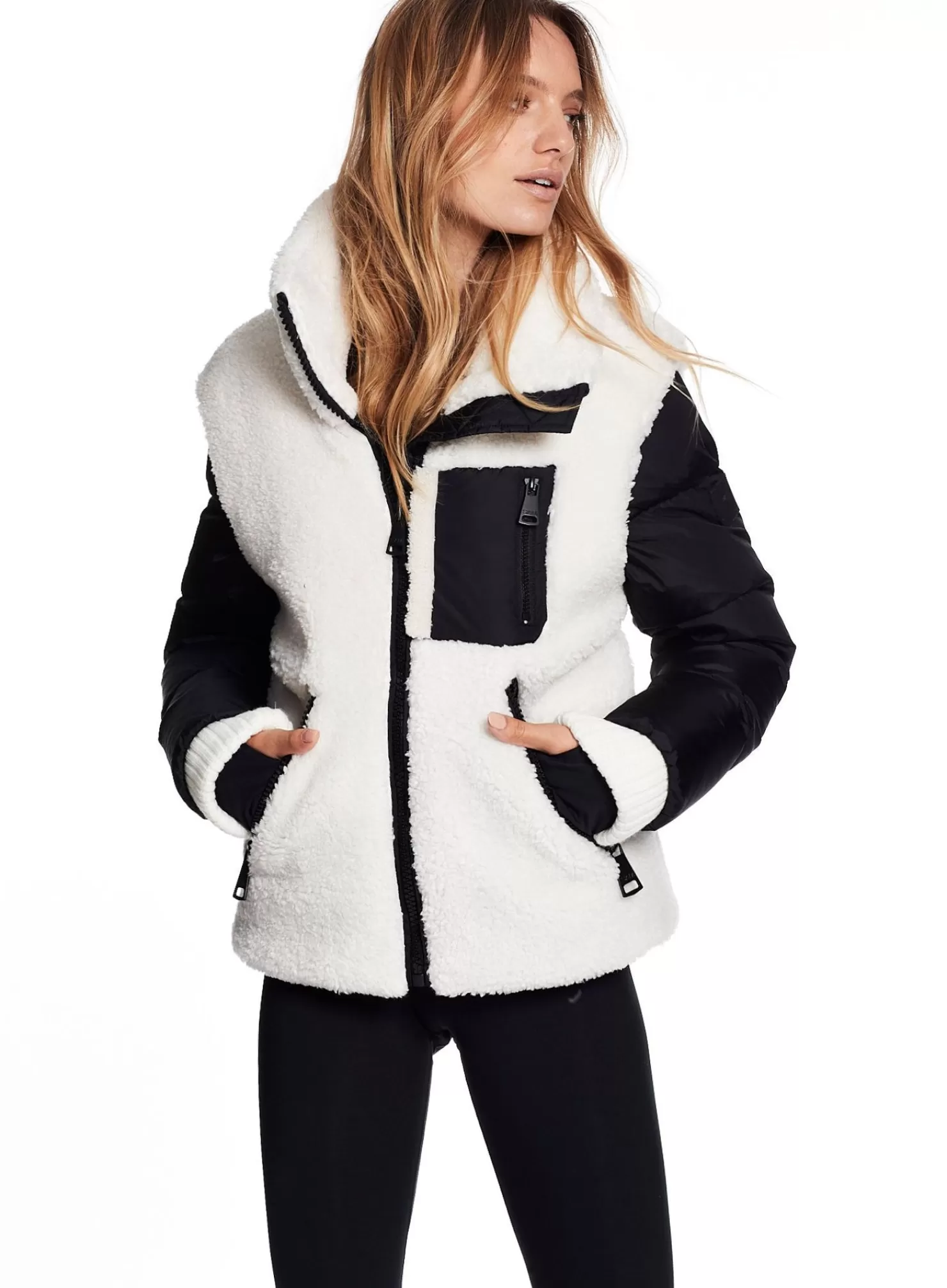 SAM Sherpa Jackets | Wylie Black/White Sherpa